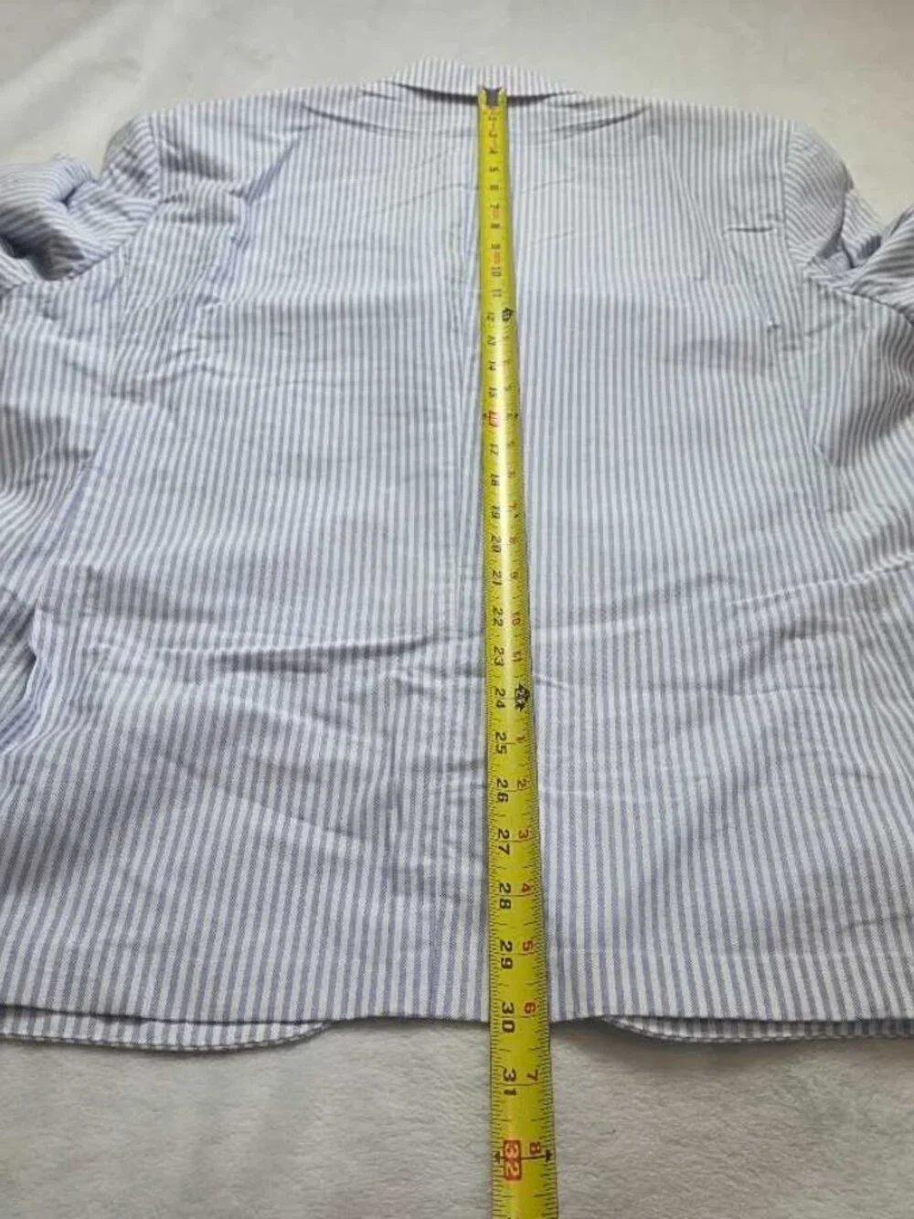 New 44R J.Crew Crosby classic-fit suit jacket in Portuguese cotton oxford stripe